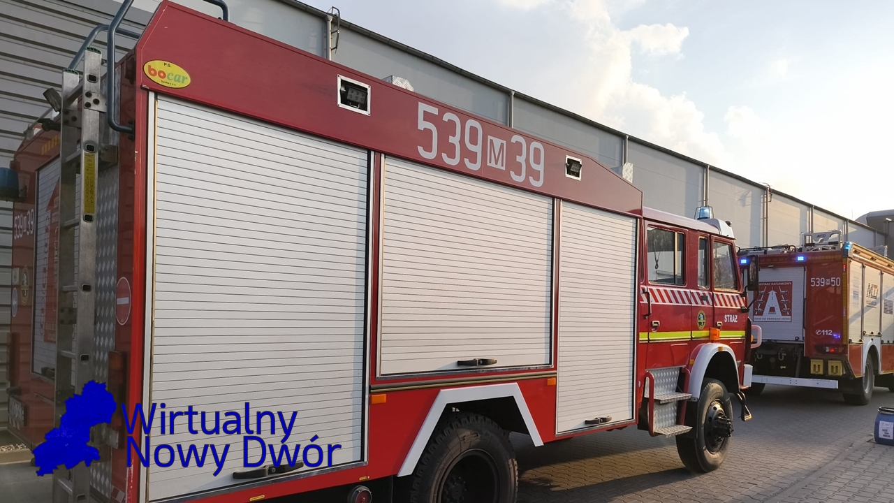 Pożar w zakładzie EcoWipes w Nowym Dworze Mazowieckim