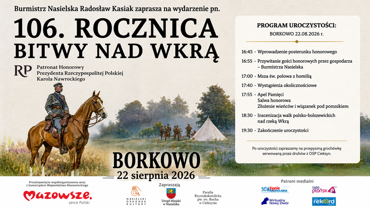 Bitwa nad Wkrą. Wielka inscenizacja już 22 sierpnia w Borkowie