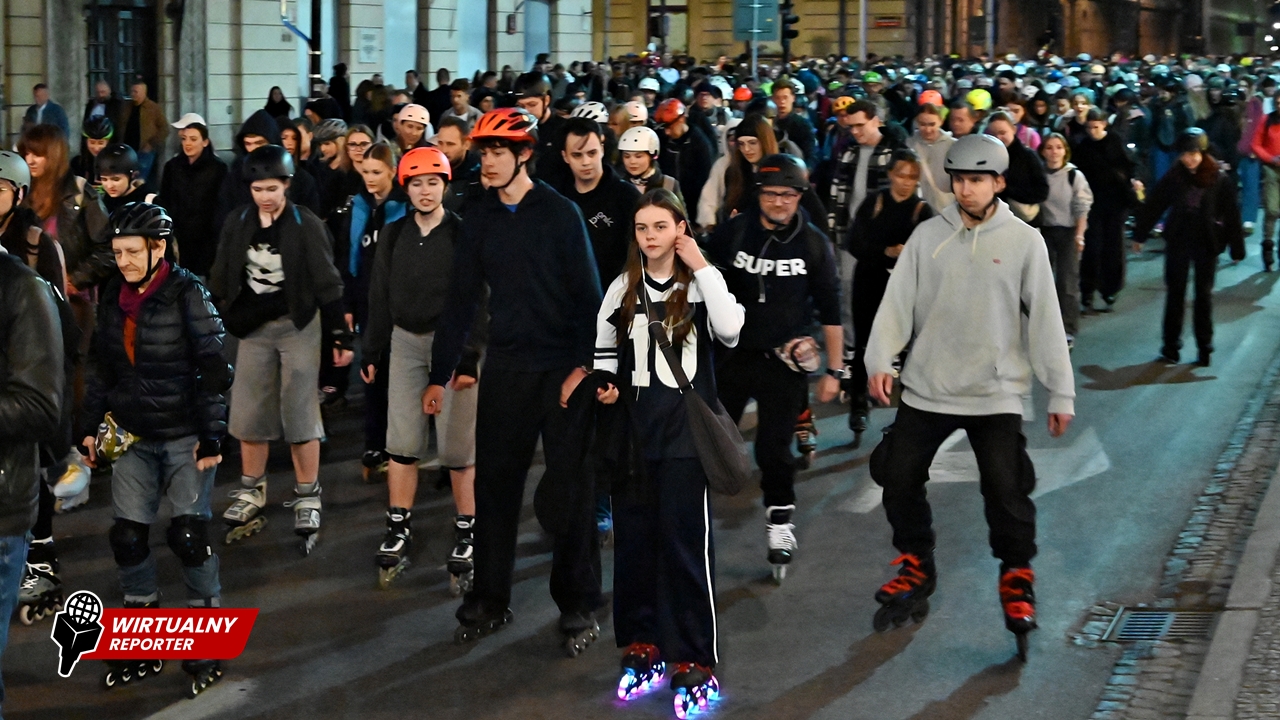 To już ostatni Nightskating Warszawa w tym sezonie. Rolkarze przejadą przez stolicę