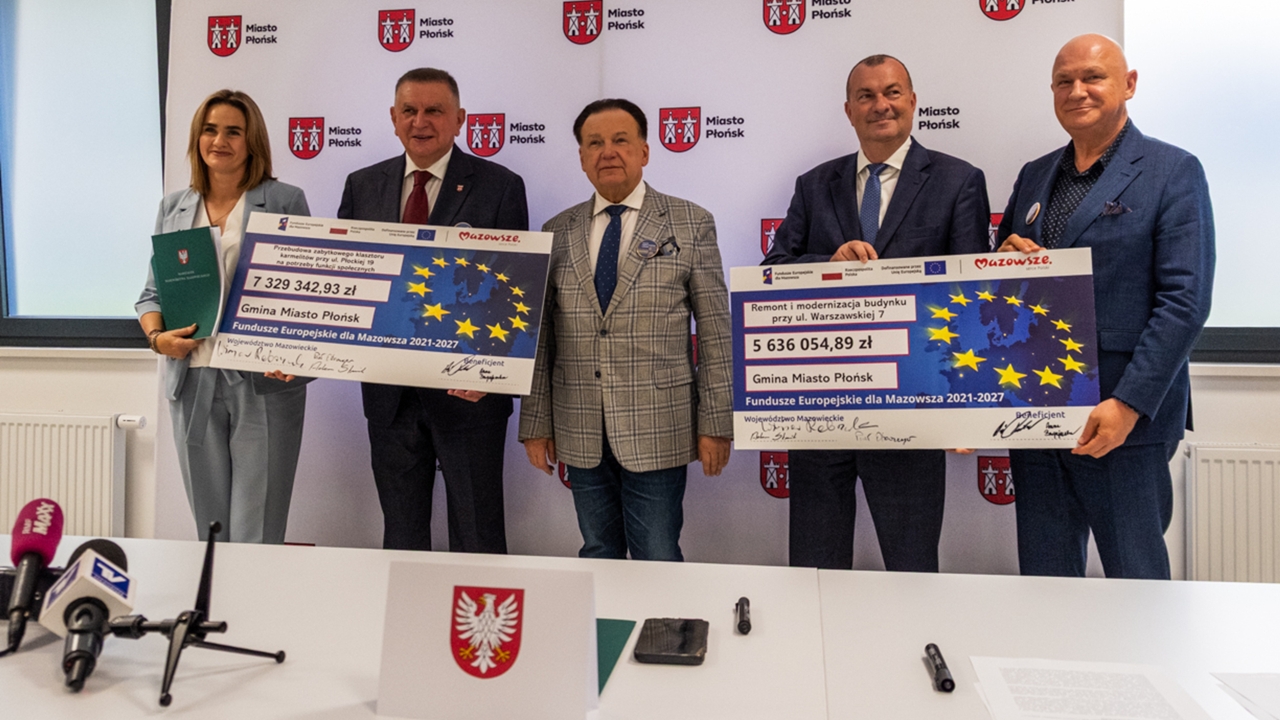 Prawie 13 mln zł z UE na rewitalizację dwóch obiektów w Płońsku