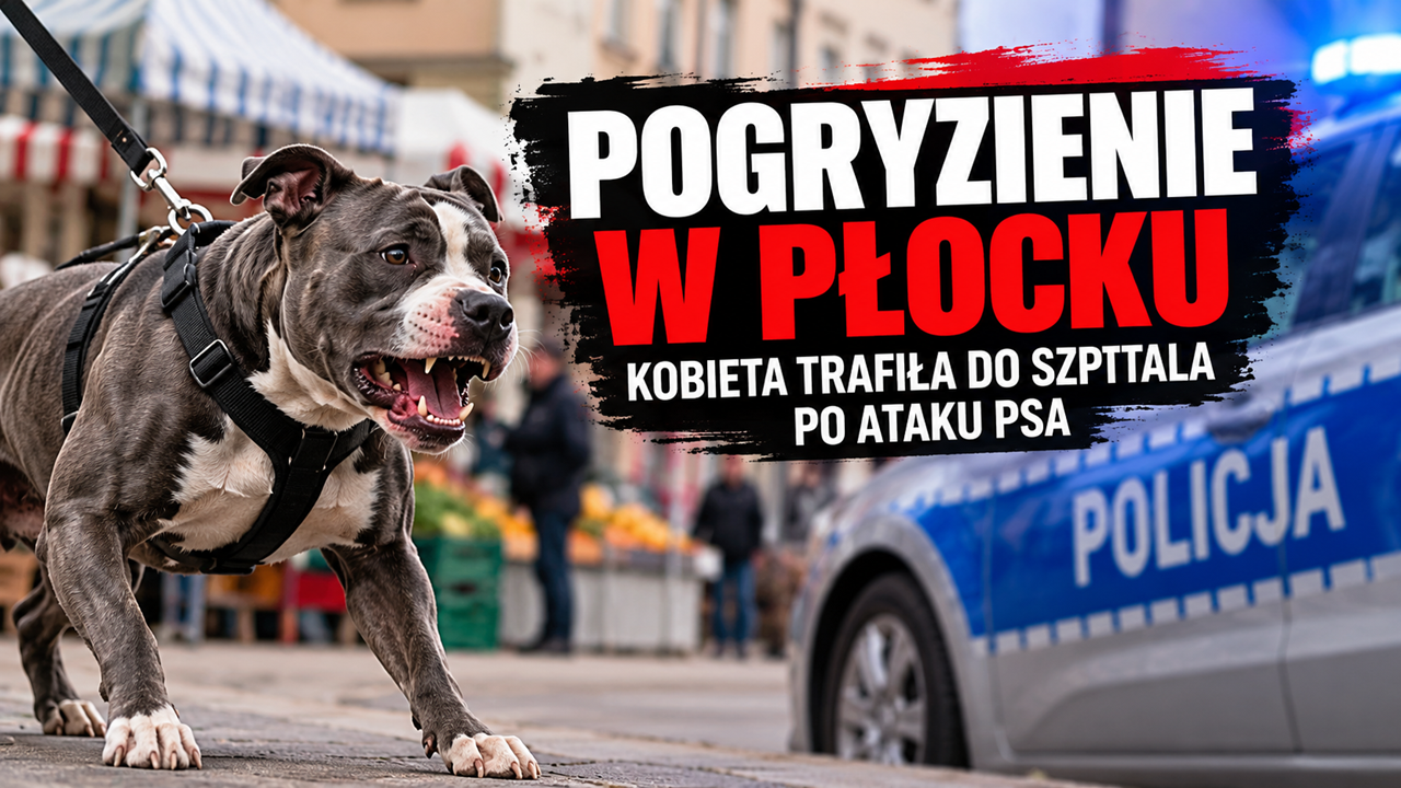 Groźne pogryzienie w Płocku. Kobieta trafiła do szpitala po ataku psa