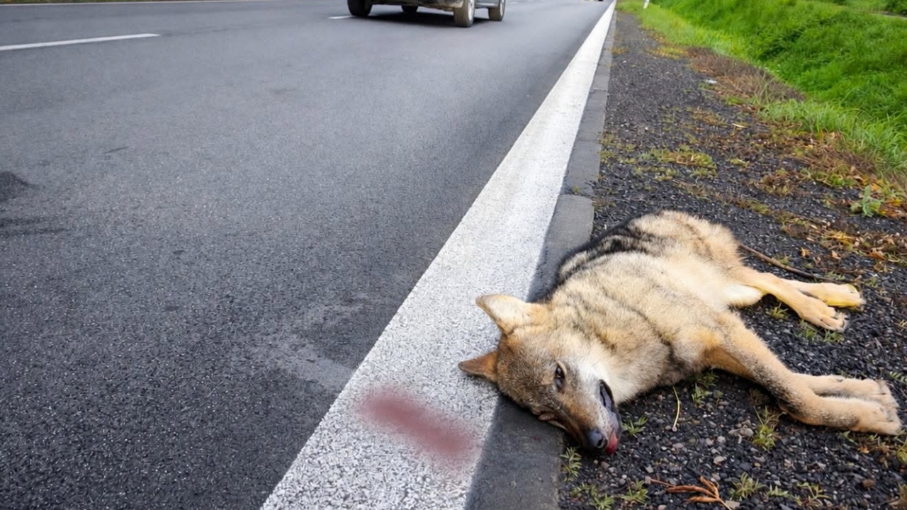 Kolejny wilk zginął na drodze. Tragiczny poranek w okolicach Kampinoskiego Parku Narodowego