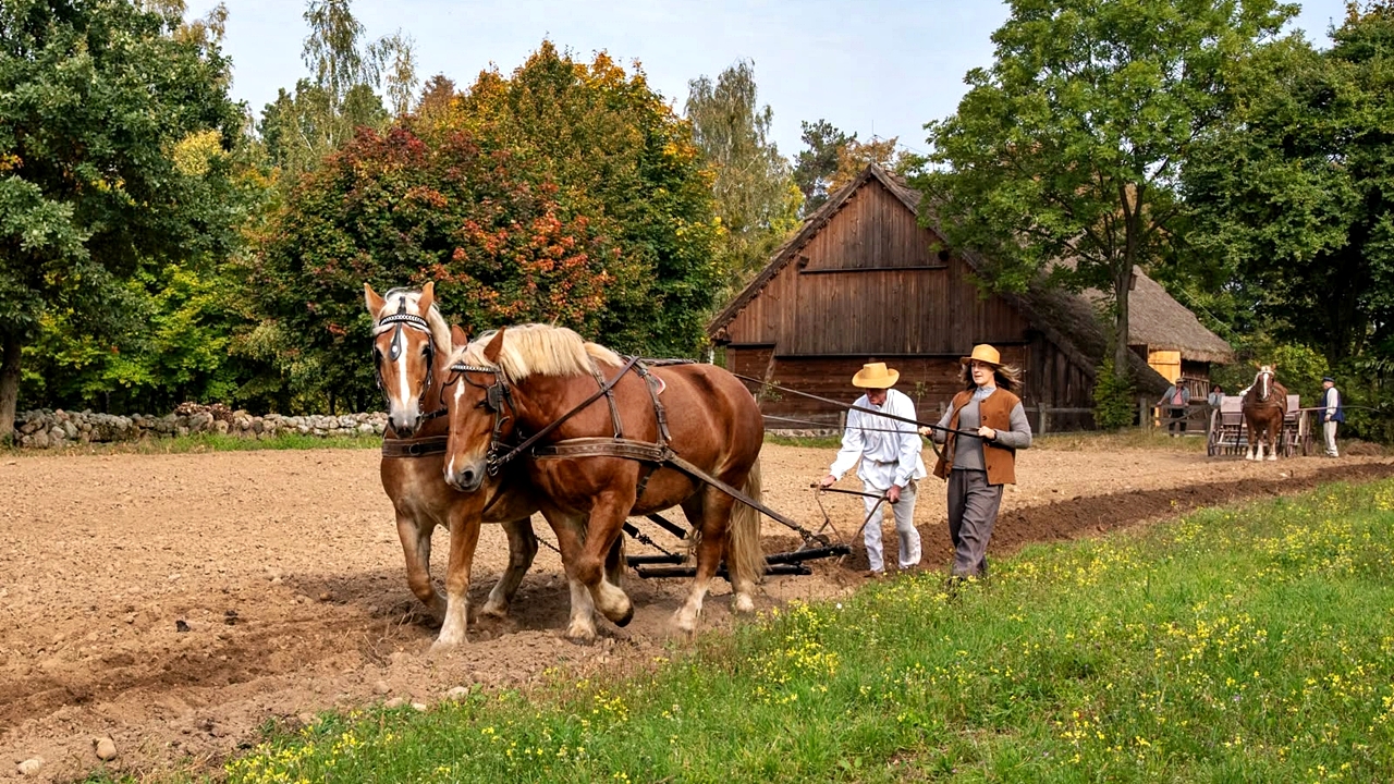 W sierpeckim skansenie – jesień
