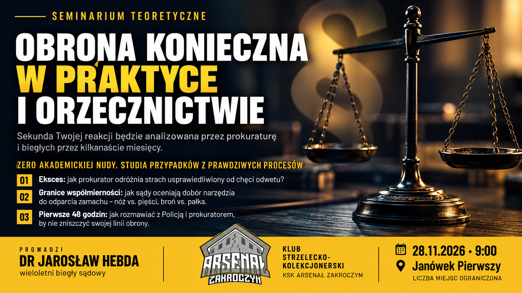 Kiedy obrona staje się przestępstwem? Wyjątkowe seminarium z biegłym sądowym w Janówku Pierwszym
