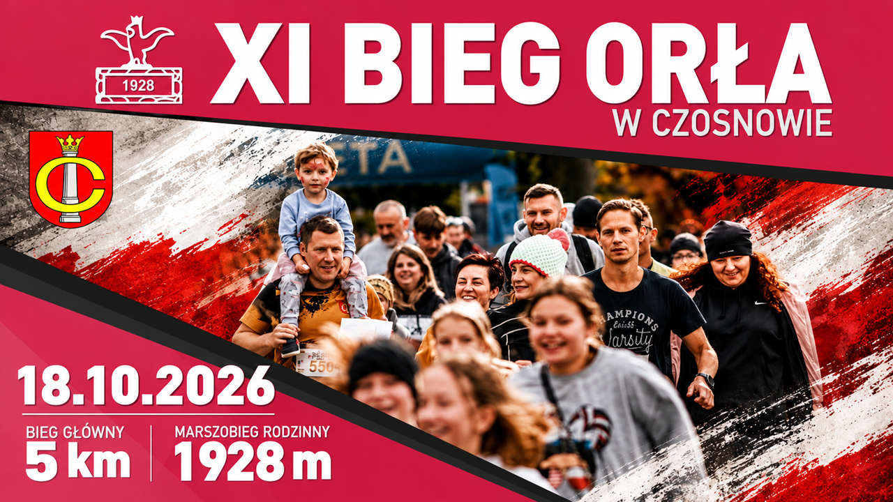 XI Bieg Orła w Czosnowie już 18 października. Dwoje wybitnych sportowców gośćmi honorowymi!