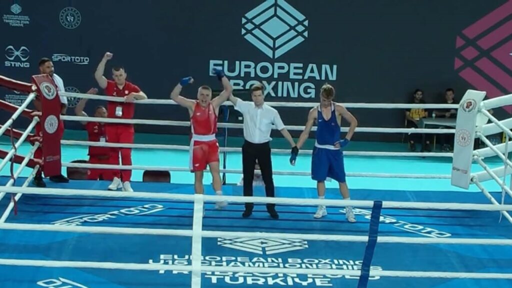 Oliwier Maj z Nowego Dworu Mazowieckiego na mistrzostwach Europy w boksie